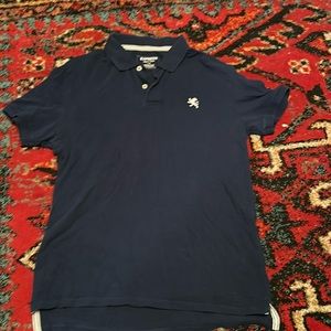 Express Large Fitted Pique Polo (Navy)